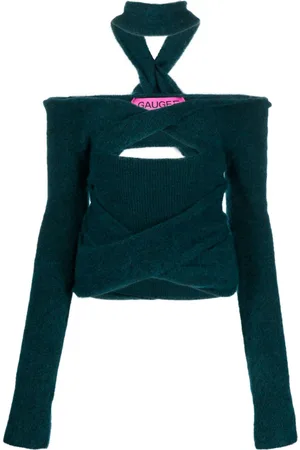 GAUGE81 Ribbed-knit cut-out top