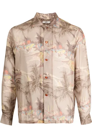 BODE Tropical-print silk shirt