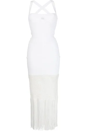 GALVAN Diana fringed midi dress