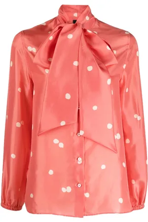 Aspesi Pussy bow silk shirt