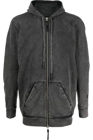 11 BY BORIS BIDJAN SABERI Faded long-sleeved cotton hoodie