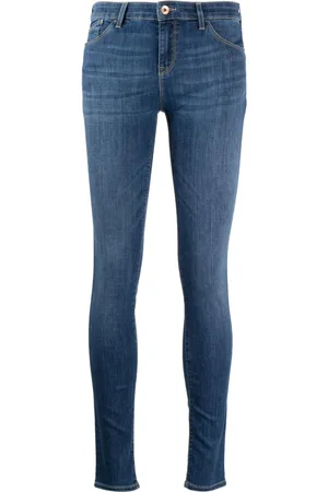 Emporio Armani Embroidered-logo jeans