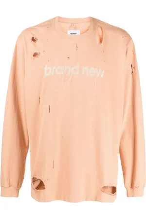 DOUBLET Logo-print ripped-detail sweatshirt