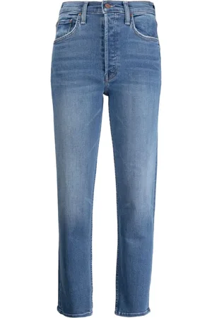 Mother Front-fastening cropped jeans