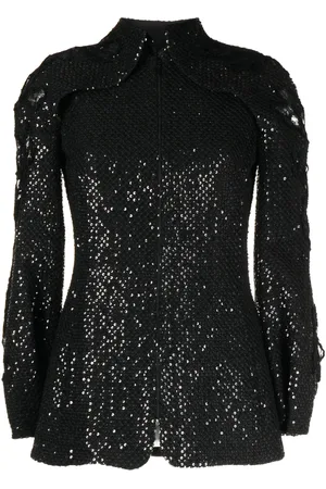 Saiid Kobeisy Sequin ripped jacket