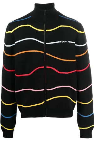 Marni Stripe-pattern cotton cardigan