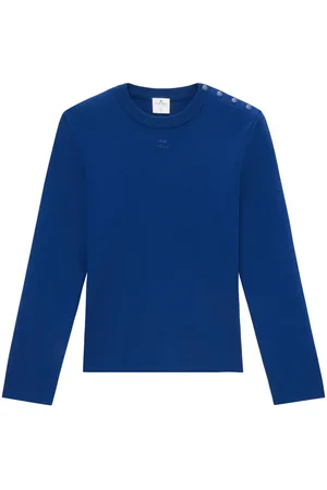 Courrèges Logo-patch buttoned sweater