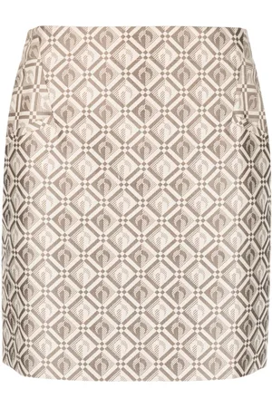 Marine Serre Moon Diamant jacquard miniskirt