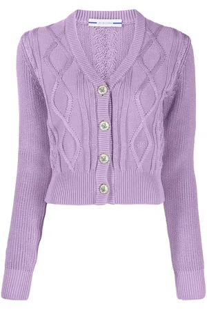 Jacob Cohen Logo-embroidered cable-knit cardigan