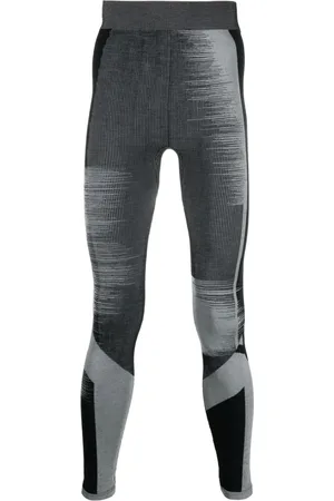 Y-3 Logo-print striped skinny trousers