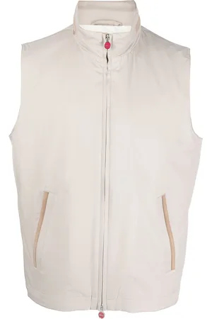 Kiton Zip-up leather gilet