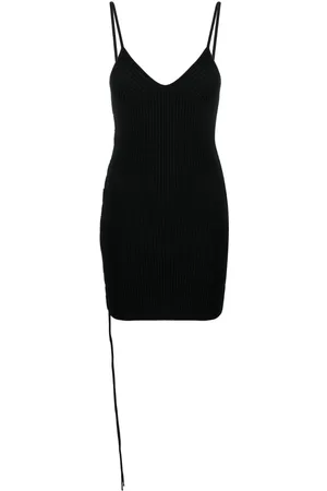 OFF-WHITE Lace-up V-neck minidress