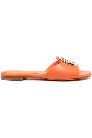 santoni Decorative-buckle leather sandals