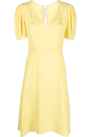 Marni V-neck flared dress