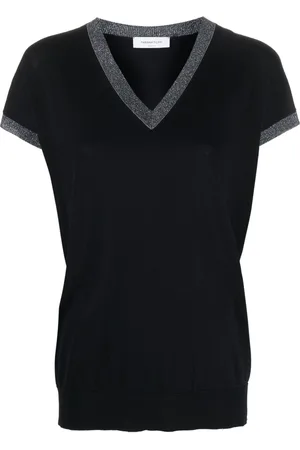 Fabiana Filippi Glitter-detailing knitted top