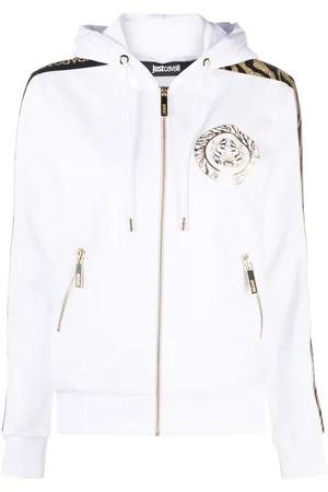 Roberto Cavalli Logo-print cotton cardigan
