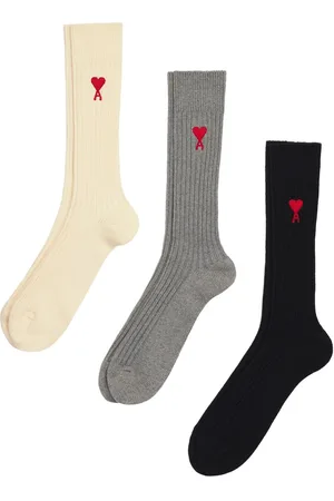 Ami Logo-embroidered socks (set of three)