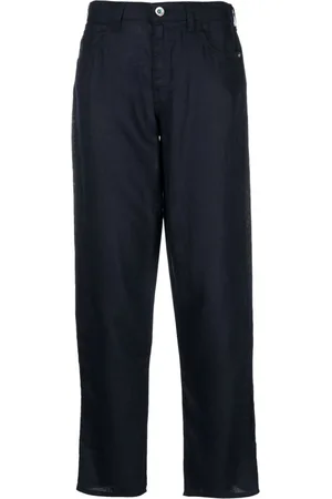 Emporio Armani Straight-leg linen trousers