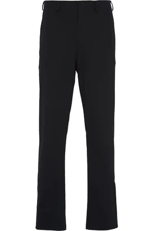 Prada Triangle-logo straight-leg trousers