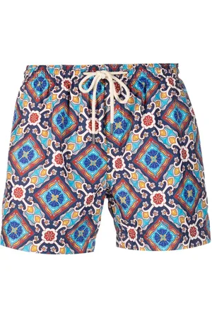 PENINSULA SWIMWEAR Geometric-print swim shorts