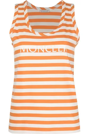 Moncler Striped logo-print tank top