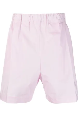 LANEUS Logo-embroidered cotton shorts