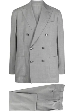 LUIGI BIANCHI MANTOVA Virgin wool double-breasted suit
