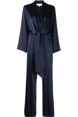 Michelle Mason Tie-front kimono jumpsuit