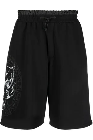 Philipp Plein Logo-print knee-length track shorts
