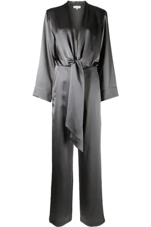 Michelle Mason Tie-front kimono jumpsuit