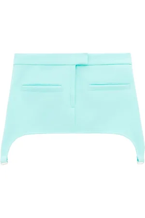 Courrèges Twill suspenders mini skirt