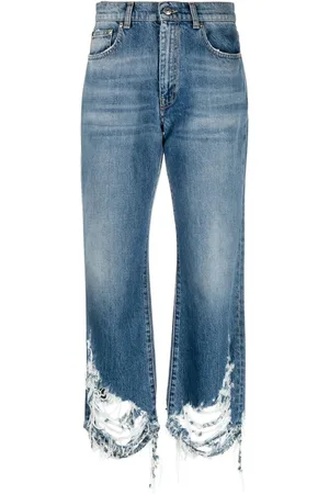 Stella McCartney Distressed-effect straight-leg jeans