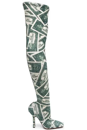 Vetements Million Dollar Boomerang thigh-high 115mm boots