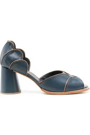 Sarah Chofakian Pattrice 65mm scallop-edge sandals