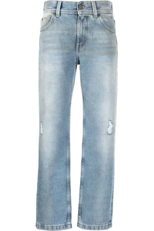 Palm Angels Distressed-effect straight-leg jeans