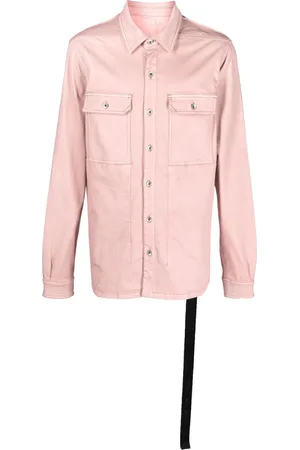 Rick Owens Cotton-blend long-sleeved overshirt