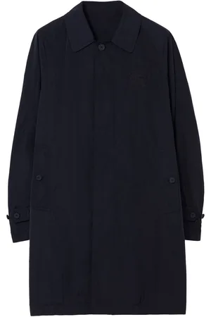Burberry Single-breasted logo patch coat