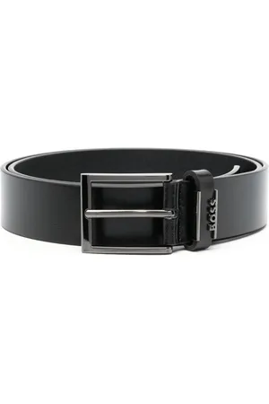 HUGO BOSS Logo-plaque leather belt