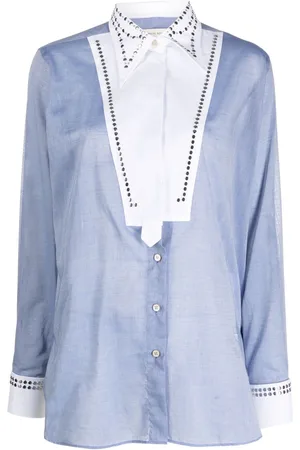 WALES BONNER Stud-embellished bib shirt