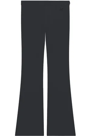 Courrèges Embroidered logo flared-leg trousers