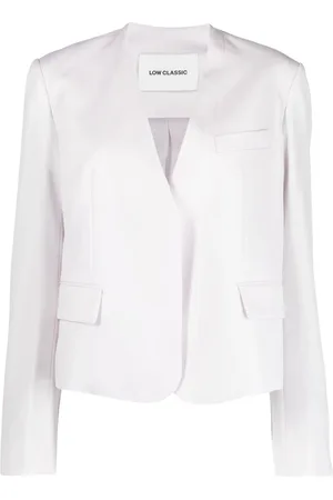 Low Classic Single-breasted collarless blazer