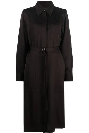 Jil Sander Single-breasted belted-waist coat