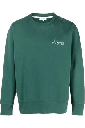 Norse projects Embroidered-logo cotton sweatshirt