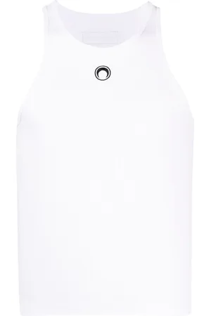 Marine Serre Crescent moon cotton tank top