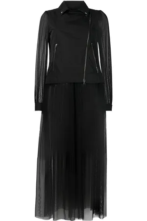 HERNO Semi-sheer biker-style coat