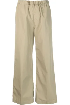 Aspesi Elastic-waist wide-leg trousers