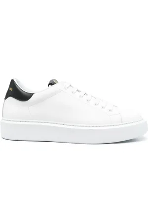 Giuliano Galiano Contrasting-detail leather sneakers