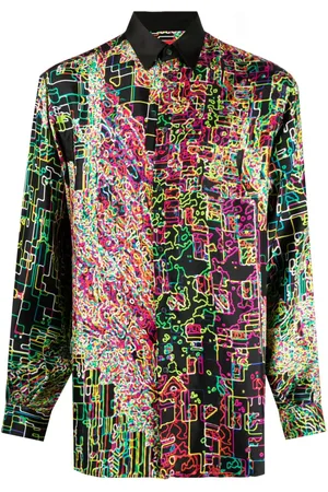 FERRARI Graphic-print silk shirt