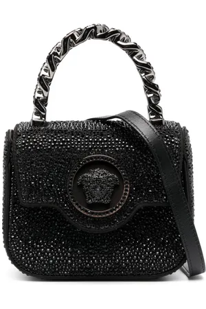VERSACE La Medusa crystal-embellished mini bag