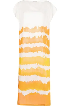 Faliero Sarti Cap-sleeve cotton long dress